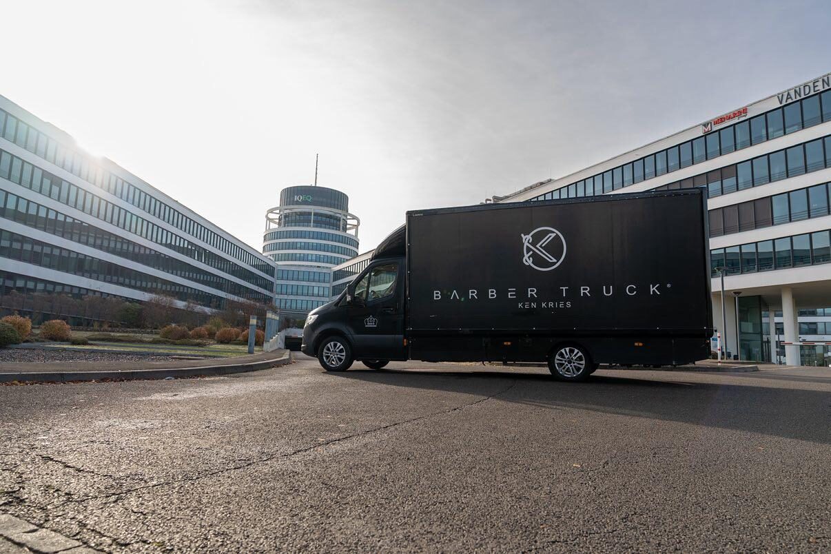 Barber Truck parked at the Kirchberg business park