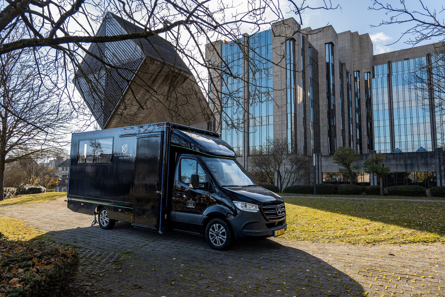 Barber Truck — mobile barbershop in Kirchberg, Luxembourg